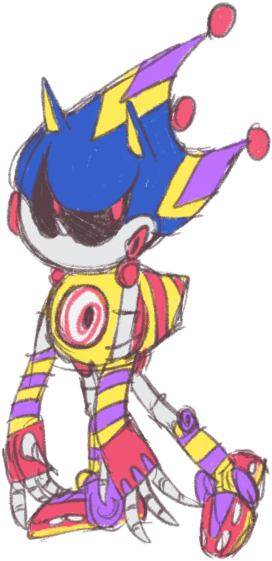Metal Sonic In His Sonic Rivals 2 Jester Costume, With - Sonic Rivals Ice Outfit (322x587), Png Download