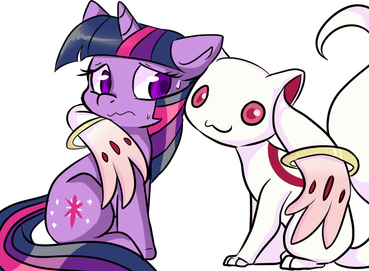 Kyubey Was Also On My Mind During This - Cartoon (755x554), Png Download