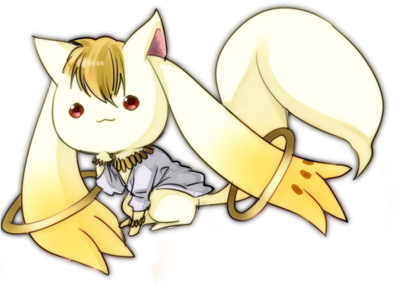 Gilgamesh And Kyubey , And Mahou Shoujo - Cartoon (800x600), Png Download