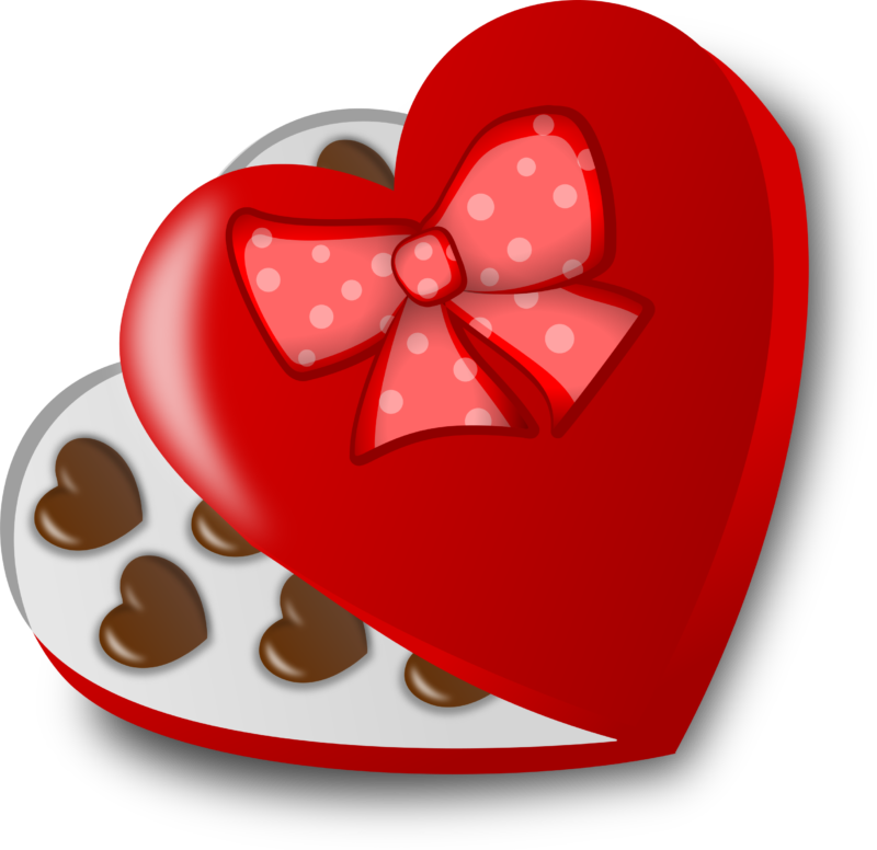 New Chocolate Clipart Vector Png Free Download - Valentine's Day Chocolate Clipart (800x776), Png Download