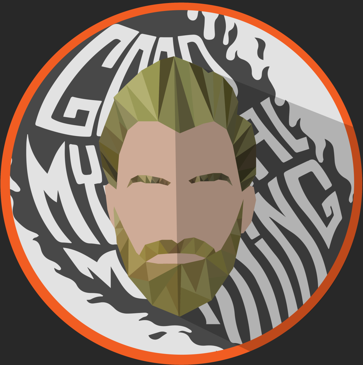 Rhett/white Font/gray Flame & Background - Good Mythical Morning Logo (1194x1200), Png Download