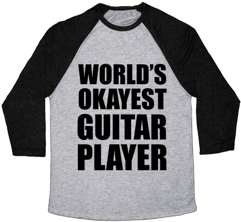 World's Okayest Guitar Player Baseball Tee - Pansexual Shirt (484x484), Png Download