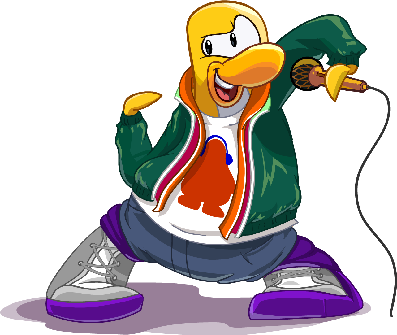 Rock Band Clipart Penguin - Club Penguin Band Franky (1282x1292), Png Download