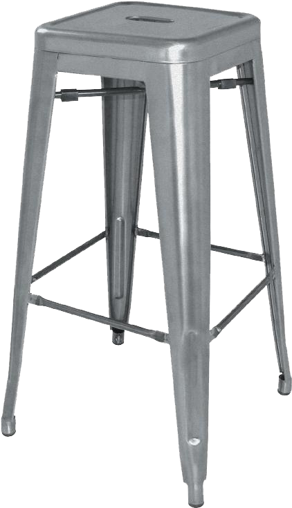 Tolix Galvanised Bar Stool 75cm (800x800), Png Download