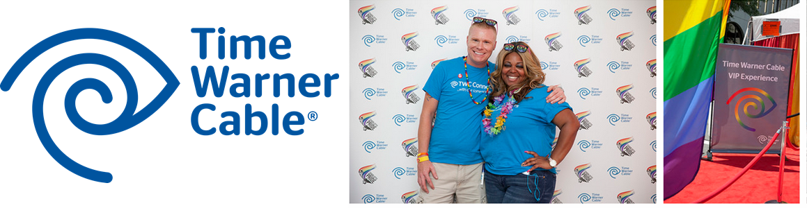 Pride The Largest Event Of Its Type Between Atlanta - Time Warner Cable (1159x300), Png Download