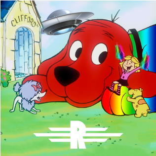 Clifford The Big Red Dog Edible Cake (600x315), Png Download