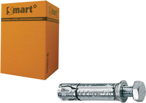 Smart Metal Anchor Bolt M8x25x70 Zp - Zinc (600x600), Png Download