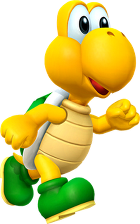 Photo - New Super Mario Bros U Koopa Troopa (530x847), Png Download