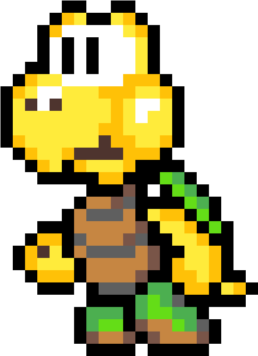 Koopa Troopa - Mario Koopa Troopa Pixel (1200x1200), Png Download