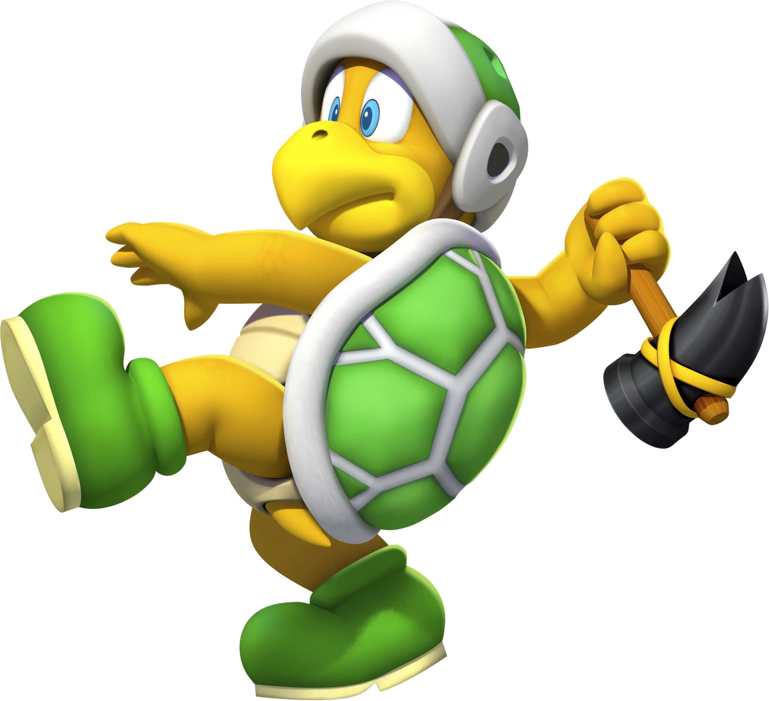 Beak And Head Are Different Color, Eyes Placed On Front - Super Mario Hammer Bro (2568x2342), Png Download