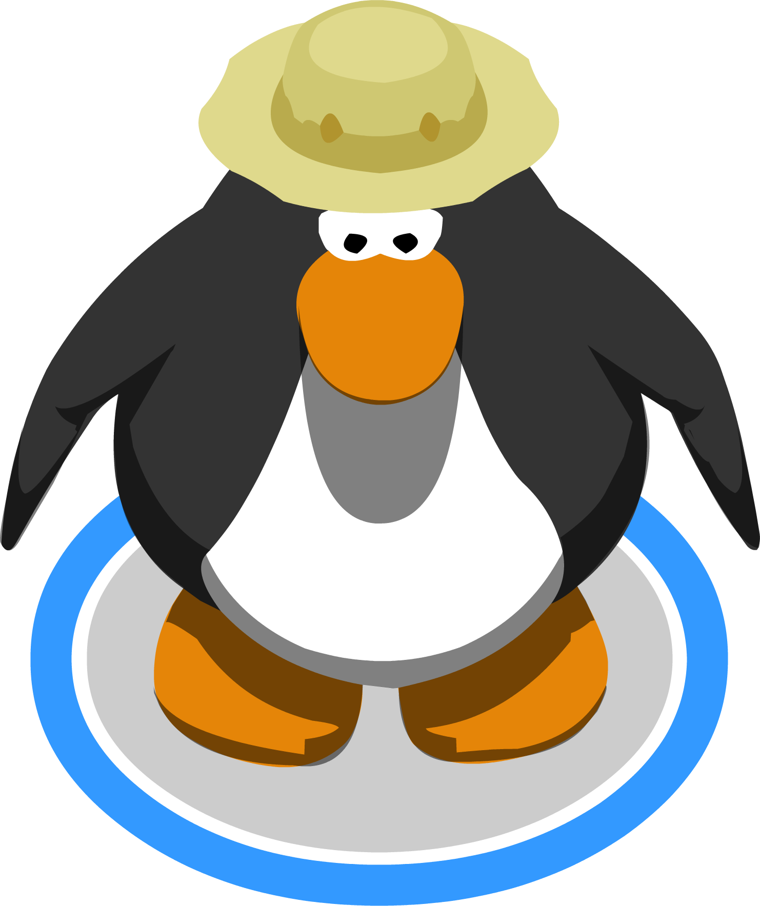 Fishing Hat 3 - Miss Piggy Club Penguin (1482x1767), Png Download
