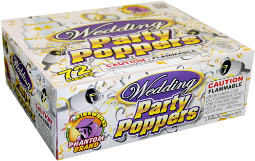 Wedding Party Poppers 72 Pcs - Phantom Fireworks (500x500), Png Download