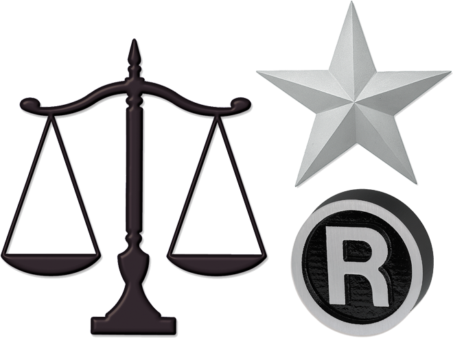 Scales Of Justice, Registered Mark And Prismatic Star - Clipart Scale Of Justice (687x514), Png Download