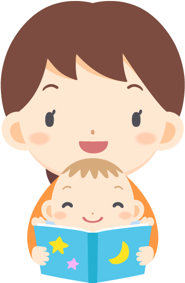 Woman Reading A Picture Book For Baby Free Png And - Baby Reading Book Png (640x640), Png Download