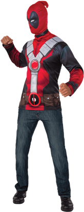 Adult Deadpool Costume Set - Deadpool Classic Costume Top Adult - Size Std (415x415), Png Download