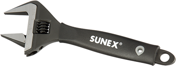 8″ Widemouth Series Adjustable Wrench - Sunex 8in Wide Jaw Adjustable Wrench 9612 (600x274), Png Download