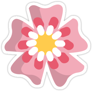 Emoji Portfolio Cherry Blossom Emojione Emojicherry - Emoji (375x360), Png Download