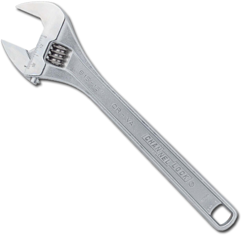 Channellock 812wcb 12 Code Blue Wide Adjustable Wrench, (500x500), Png Download