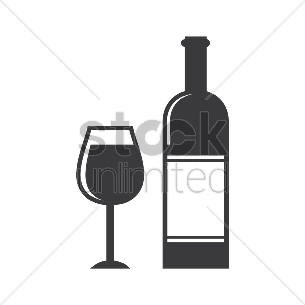 Wine Bottle And Glass Clipart Wine Glass Red Wine Wine - Wine Bottle And Glass Clipart (600x600), Png Download