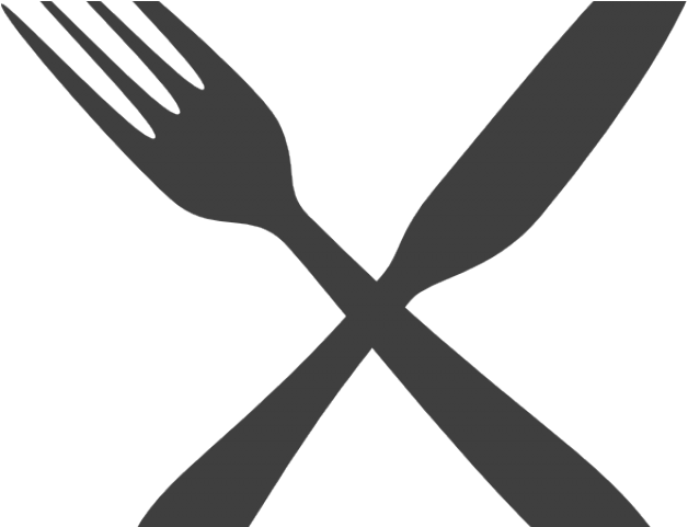 Fork Clipart Black And White - Knife And Fork Clip Art (640x480), Png Download