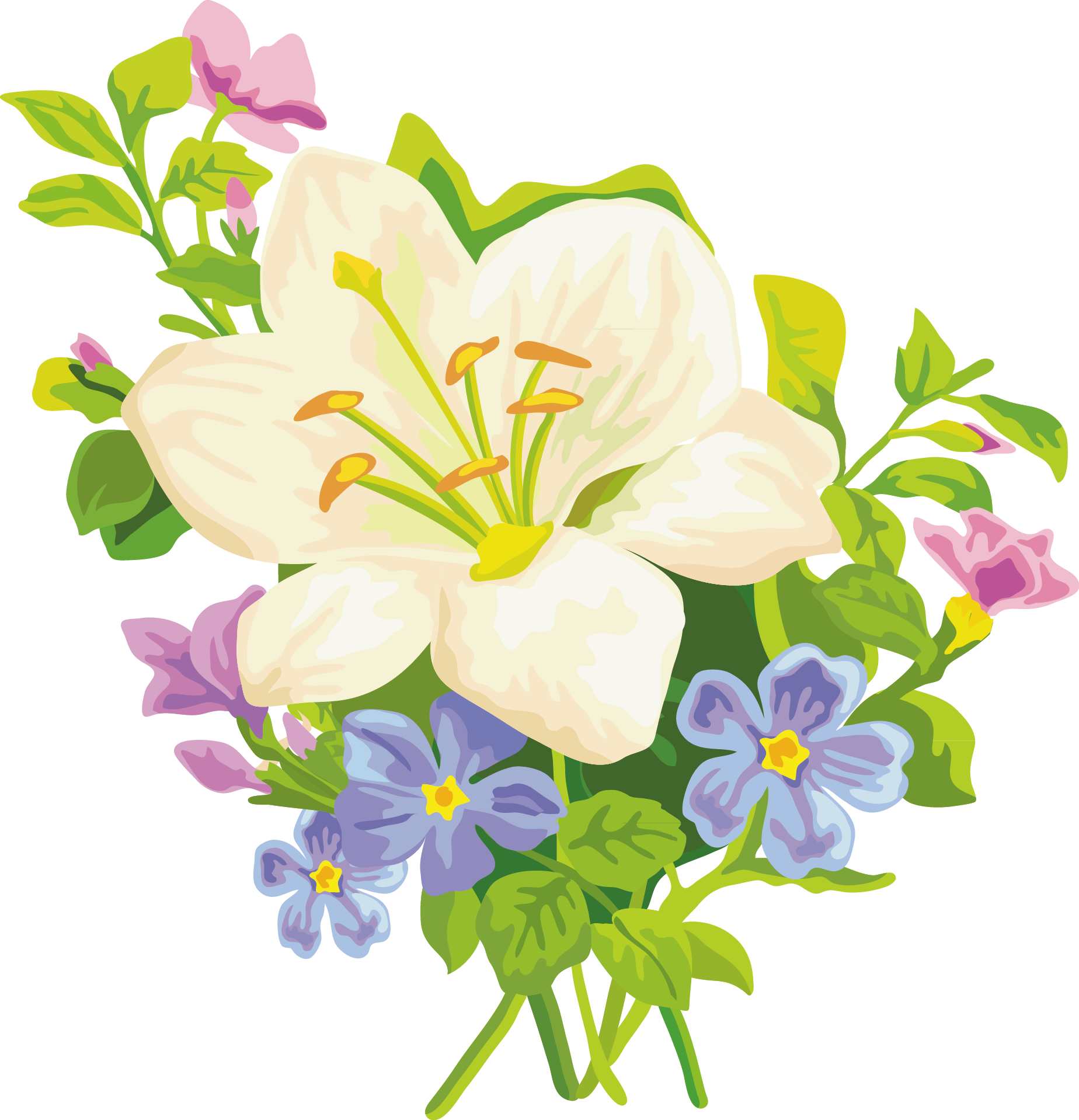 Banner Royalty Free Belladonna Flower Easter Clip - Punta De Cruz Lirio (1848x1918), Png Download