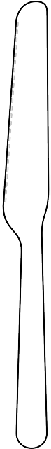 Fork Clipart Butter Knife - Butter Knife Clipart Black And White (320x640), Png Download