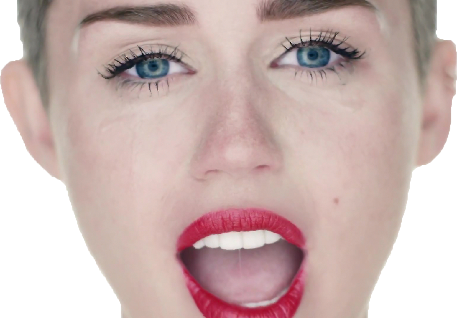 Estos Son Pngs De Miley Cyrus En Wreckingball - Miley Cyrus Mouth (1550x1080), Png Download