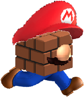 Brick Mario (343x361), Png Download