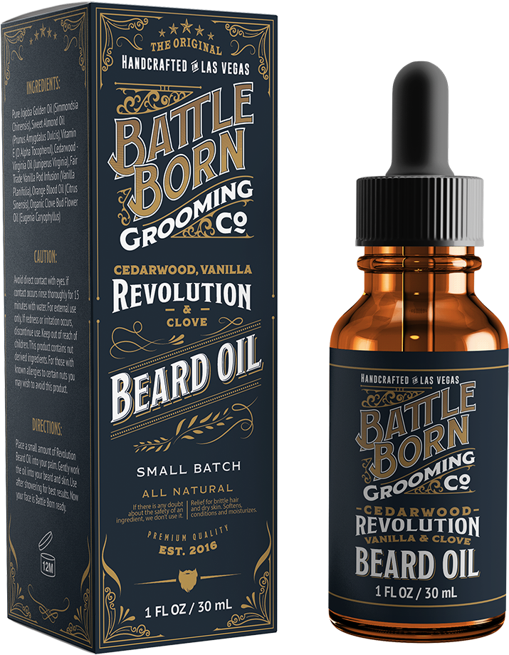 Beard Oil By Battle Born Grooming Co - Battle Born Grooming Co. Revolution Beard Oil (1000x1000), Png Download