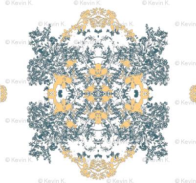 Tiny Filigree Flora [creamgrey] - Needlework (400x400), Png Download