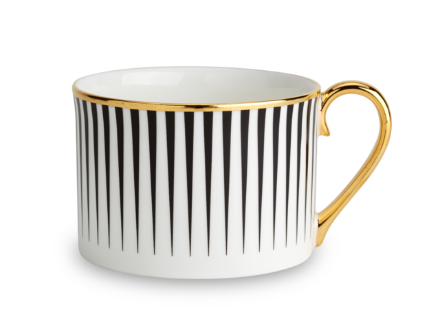 Coffee Cup Black Stripe - Coffee Cup (640x640), Png Download
