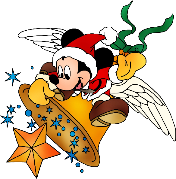 Mickey Mouse Xmas Clip Art Images - Cartoon Christmas Clipart Mickey Mouse (600x600), Png Download