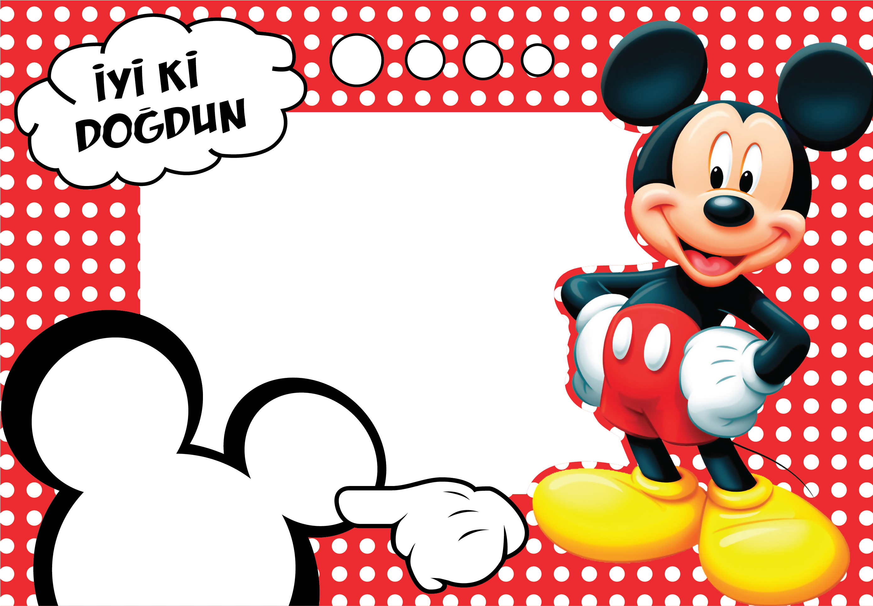 Yükle Mickey Mouse Temalı Resim Çerçevesi - Mickey Mouse (2836x1986), Png Download