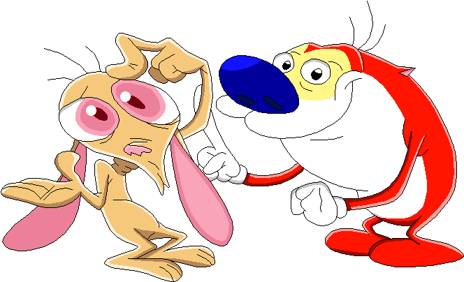 Ren & Stimpy Thinking Something - The Ren & Stimpy Show (687x420), Png Download