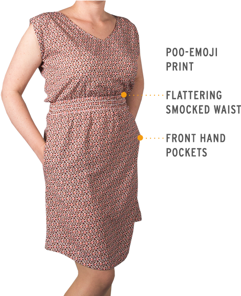 Vital Statistics - Emoji Dress Poo (600x577), Png Download