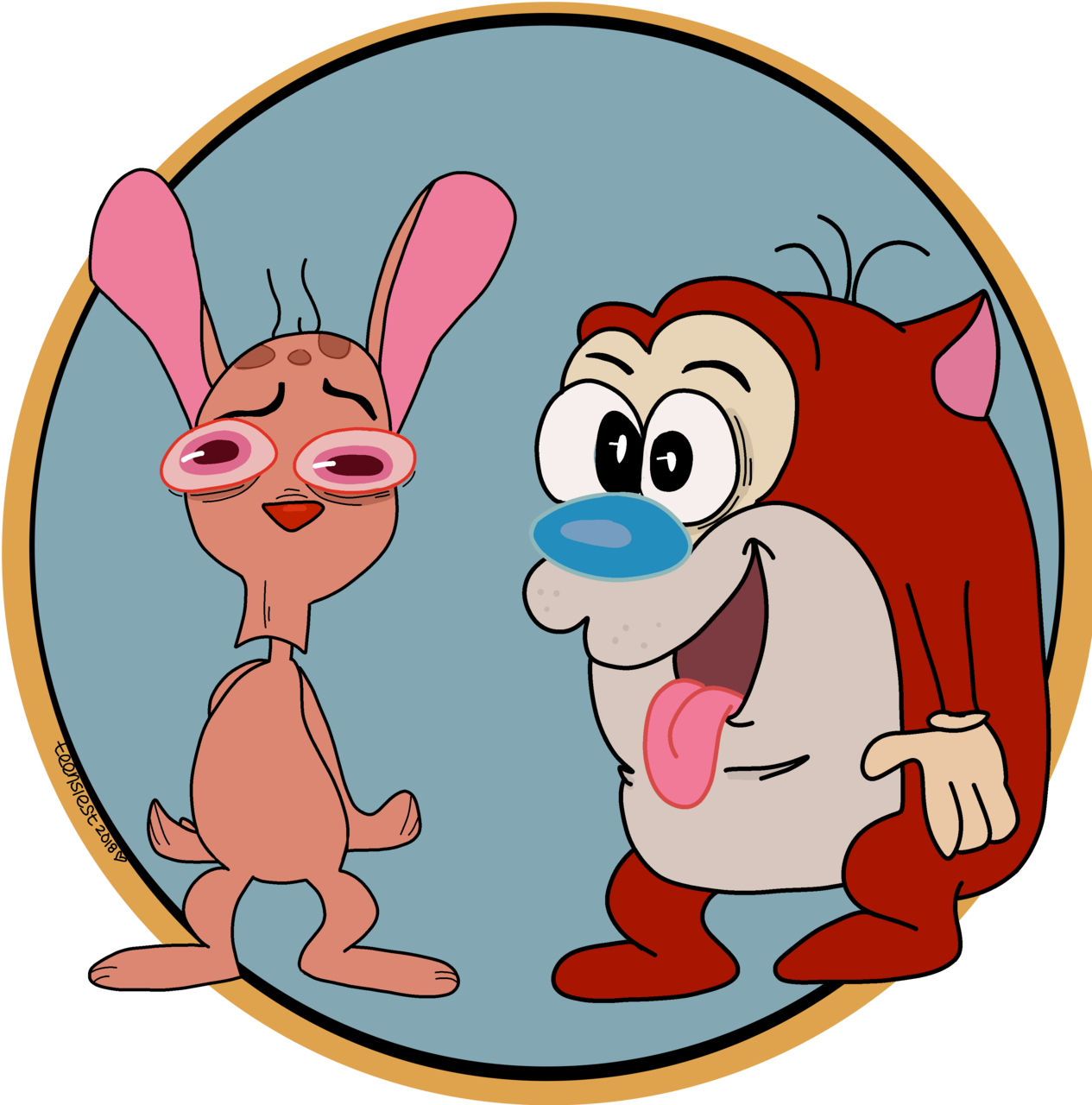 Ren And Stimpy Ren Hoek Stimpson J Cat Ren & Stimpy - Cartoon (1280x1280), Png Download