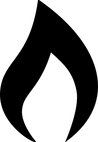 Black Flame Clip Art (408x593), Png Download