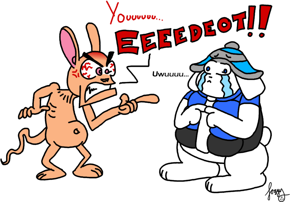 Ren & Scuff - Cartoon (1000x700), Png Download