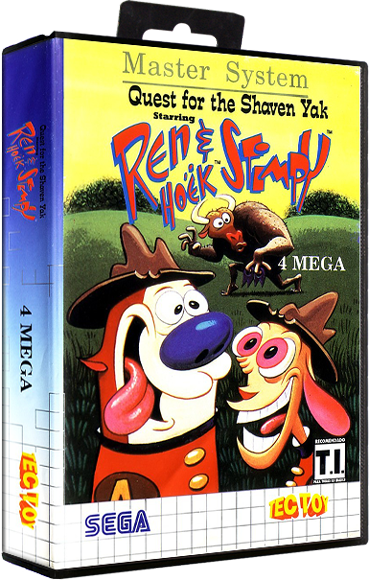Quest For The Shaven Yak Starring Ren Hoëk & Stimpy - Ren & Stimpy Quest For The Shaven Yak For Sega (369x580), Png Download