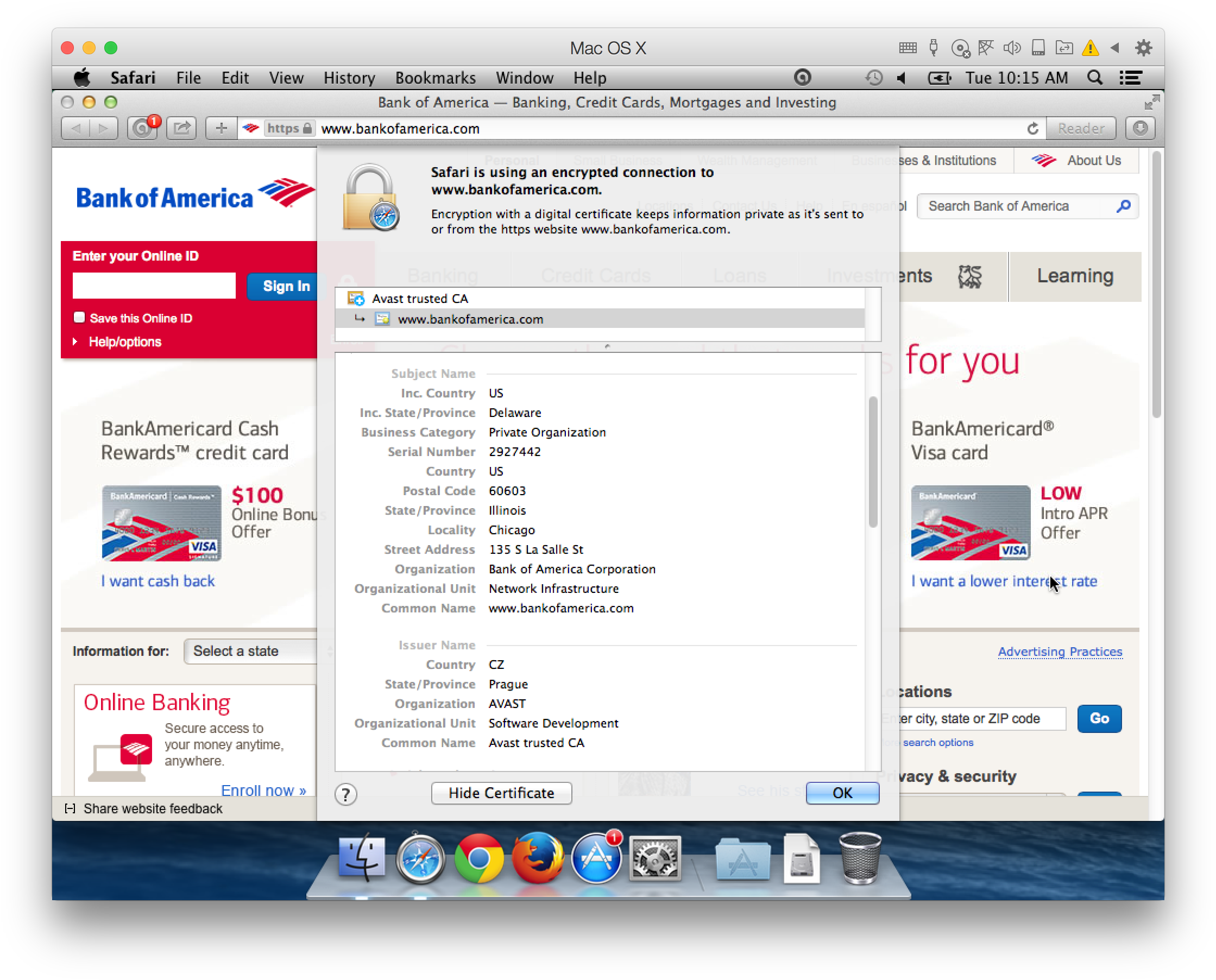 Avast Boa Certificate - Bank Of America Merrill Lynch (2272x1830), Png Download