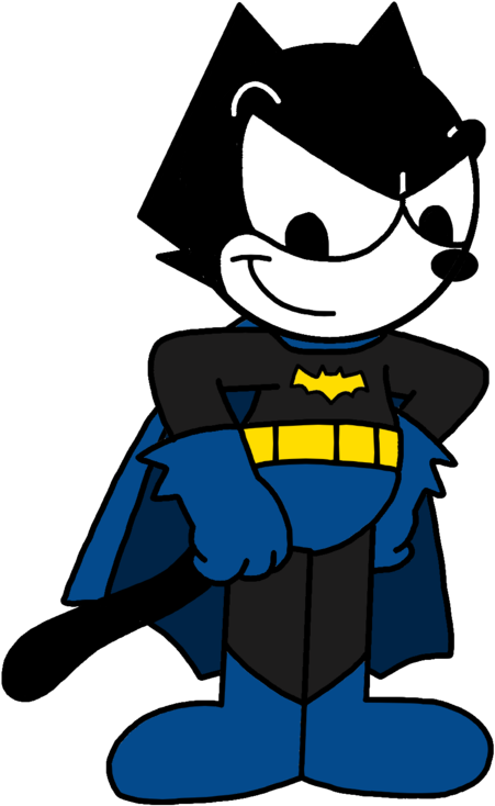 Felix The Cat Dressed As Batman By Marcospower1996 - Felix The Cat Superhero (1024x1024), Png Download