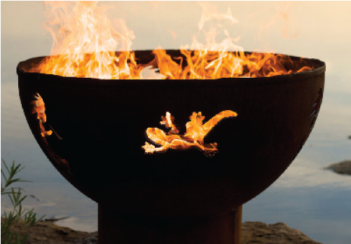 Fire Pit Art Kokopelli Fire Pit (500x500), Png Download