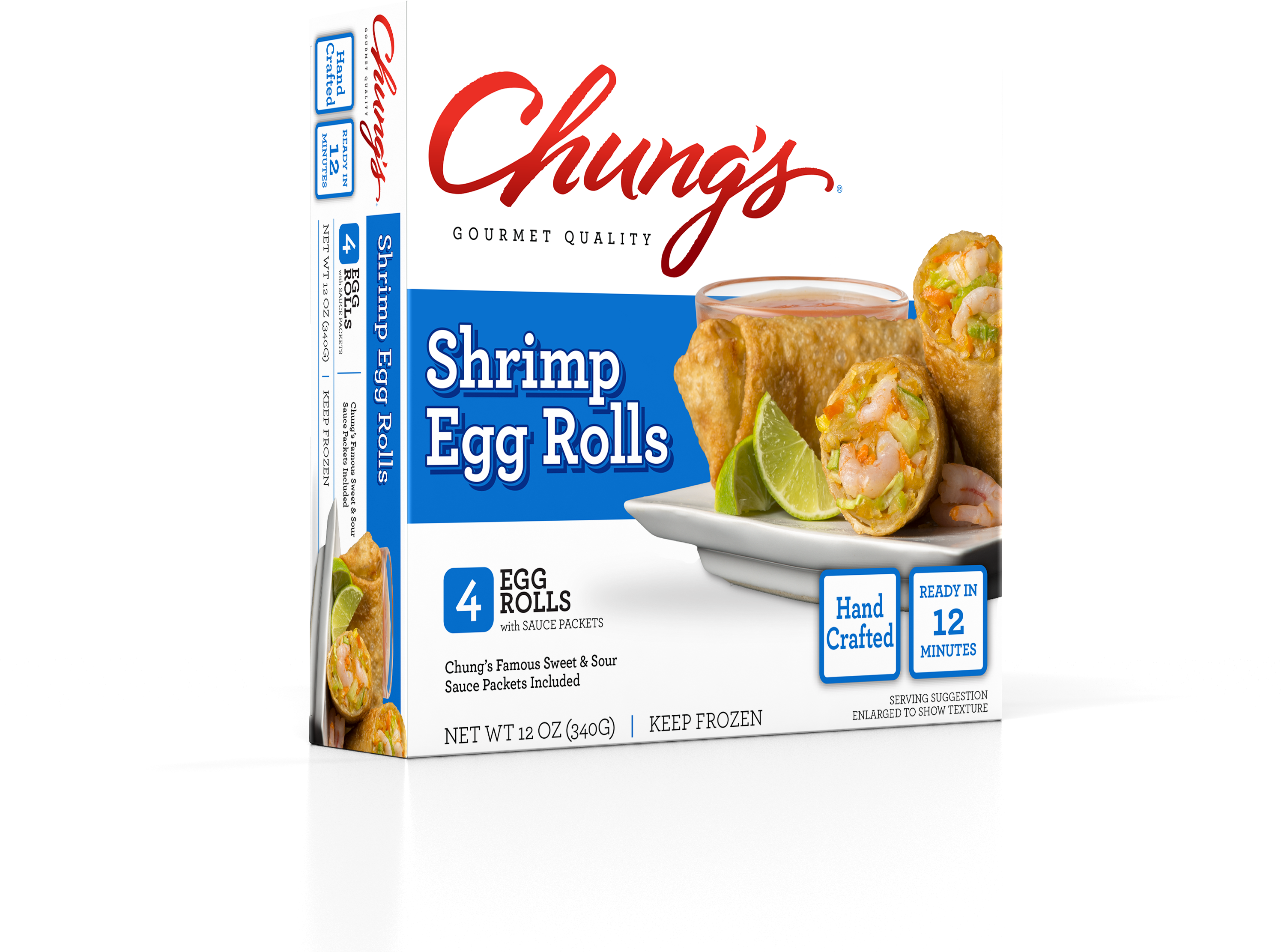 Chung's 4ct Shrimp Egg Rolls - Chungs Egg Rolls, Shrimp - 4 Egg Rolls, 12 Oz (3000x2767), Png Download