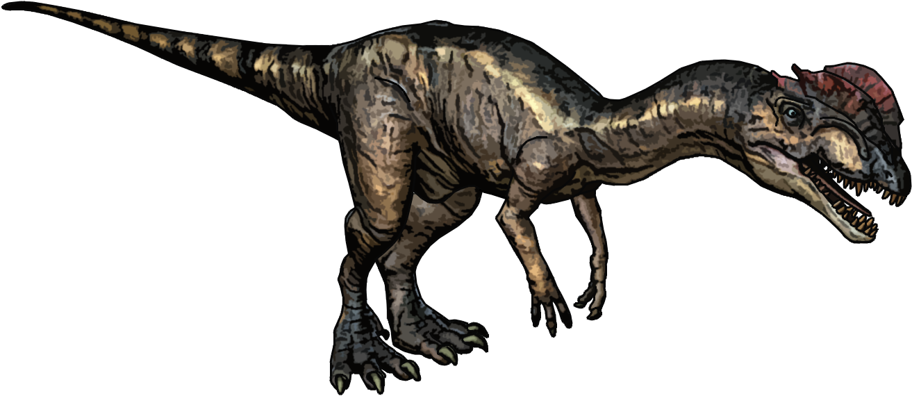 Dila - Orion Dino Horde Dilophosaurus (1343x597), Png Download