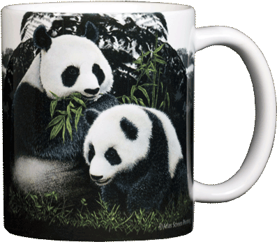 At003 Pandas Bk Mug - Mug (420x358), Png Download