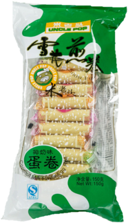 150g Uncle Pop Leisure Snack ,coconut Flavour Snow - Snow Egg Roll (coconut) ( ) - Uncle Pop (350x350), Png Download