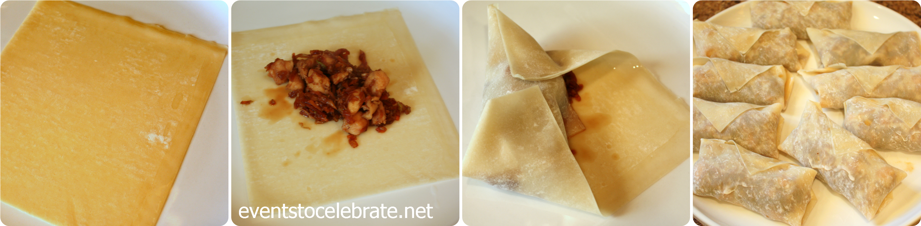 Teriyaki Chicken Egg Rolls - Chicken (3000x750), Png Download