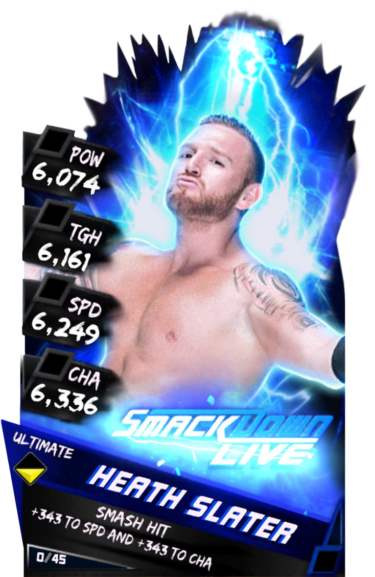 Supercard Heathslater S3 Ultimate Smackdown 9671 - Wwe Supercard Dean Ambrose (733x1158), Png Download