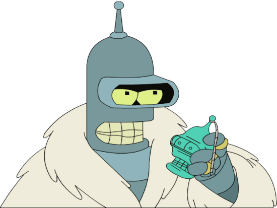 Voir Taille Réelle - Futurama Bender (550x413), Png Download
