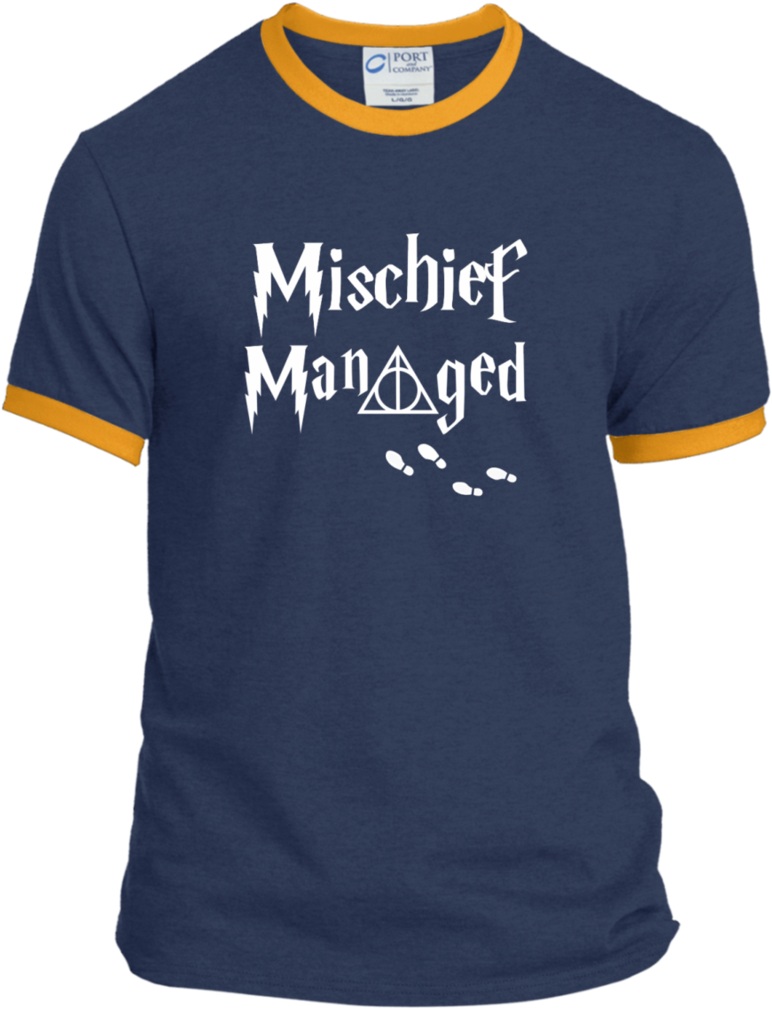 Mischief Managed Ver2 Ringer Tee - Mischief Managed - Maurader's Map Harry Potter Parody (1024x1024), Png Download